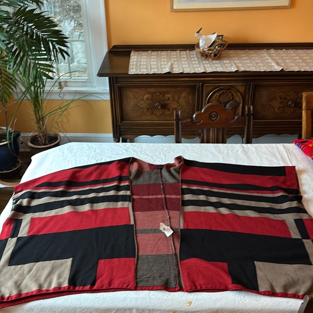 Poncho/shawl. One size fits most.